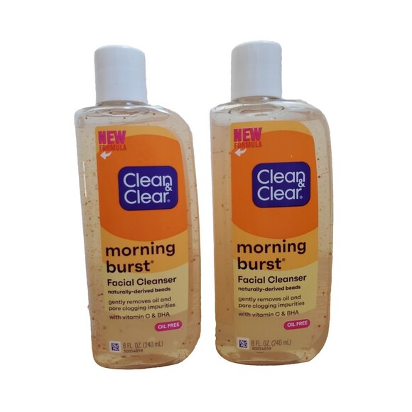 2x Clean & Clear Morning Burst Oil-Free Gentle Daily Face Skin Wash 8 oz NEW - Picture 3 of 3
